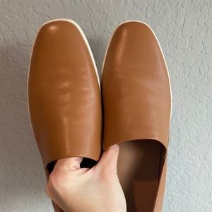 Vince Saxon leather platform slip on